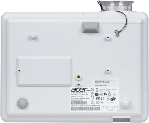 Проектор Acer H6500, днище