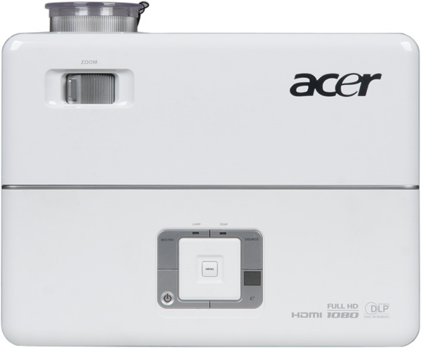 Проектор Acer H6500, верхняя панель