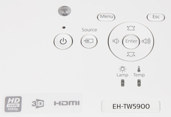 Проектор Epson EH-TW5900, контрольная панель