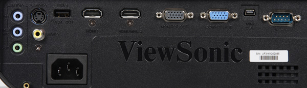 DLP-проектор ViewSonic Pro7827HD, разъемы