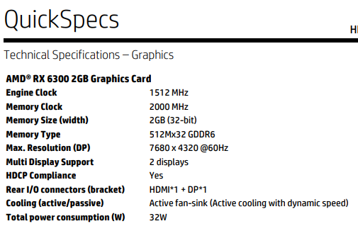 Поддержка трассировки лучей, 2 ГБ памяти и 32-разрядная шина при цене менее 60 долларов. В Китае продают неанонсированную Radeon RX 6300