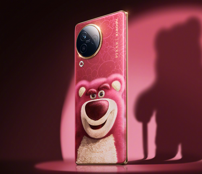 Таким мог бы быть официальный смартфон «Маши и медведя». Представлен Xiaomi Civi 3 Disney Strawberry Bear Limited Edition